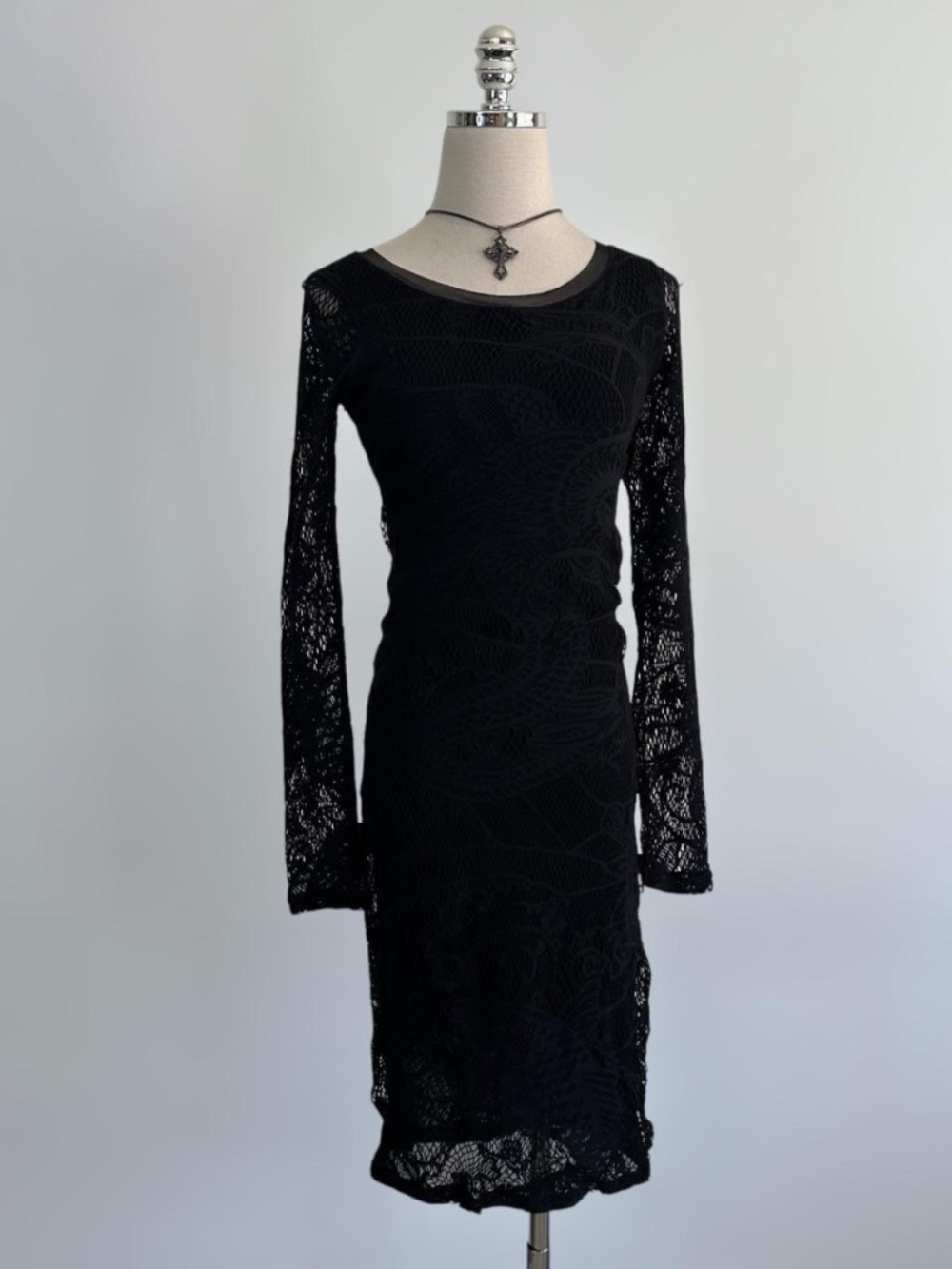 Jean Paul Gaultier black mesh dress